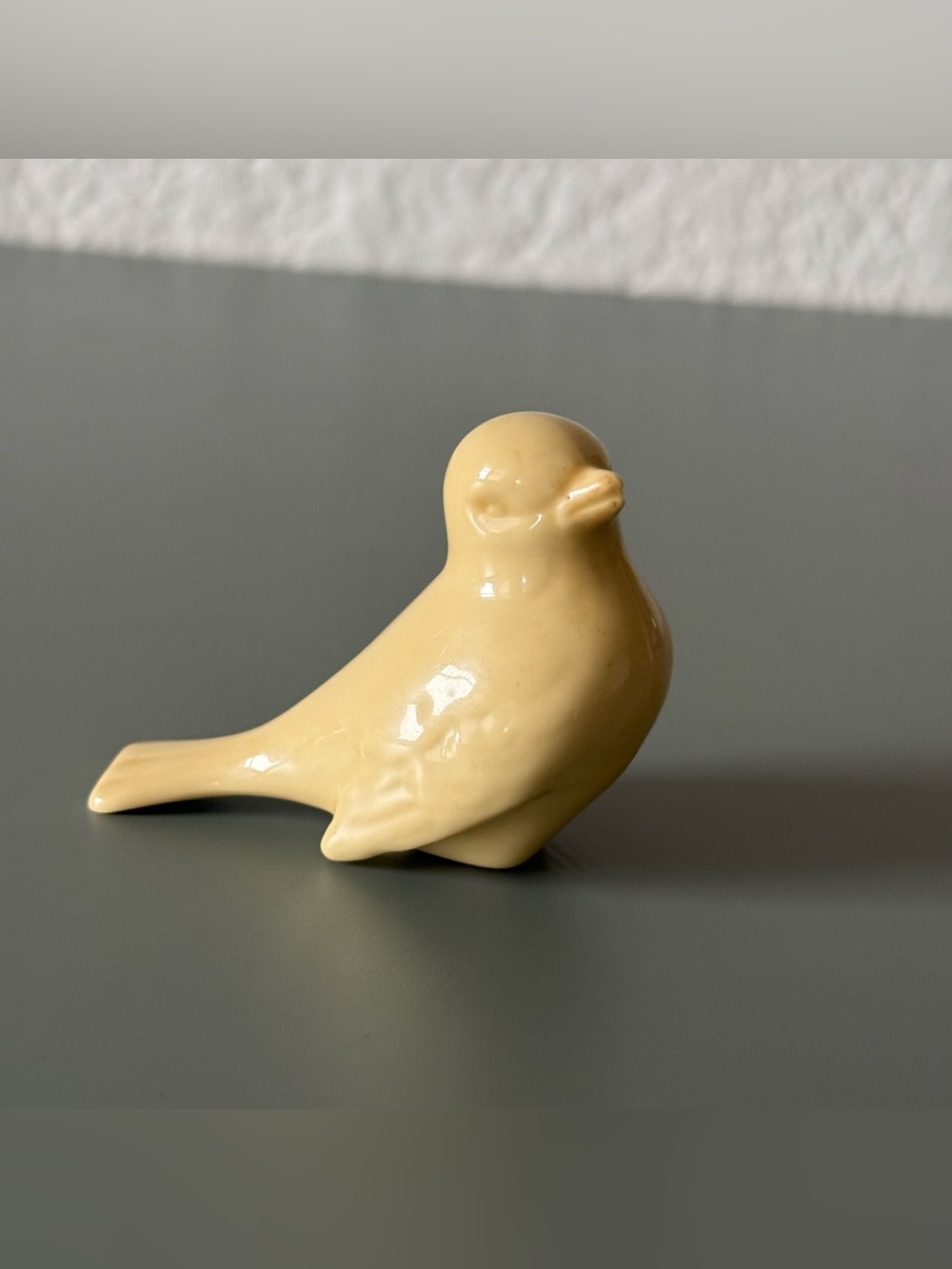 Rare Lenox porcelain Small bird figurine in a vintage yellow color Green Stamp